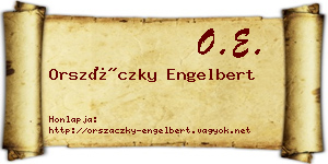 Orszáczky Engelbert névjegykártya